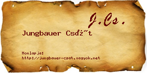 Jungbauer Csát névjegykártya